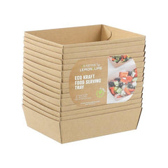 Lemon & Lime - Ecokraft Food Serving Stray 18.5X14.5X4.5Cm 15pk