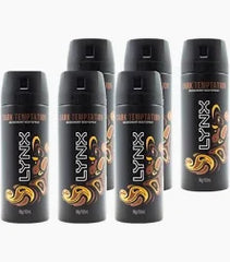 Lynx Dark Temptation Deodorant Body Spray 97g/ 150ml * 6 Pack