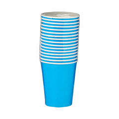 Zoobibi Printed Paper Cups Sky Blue 250ml 8pk