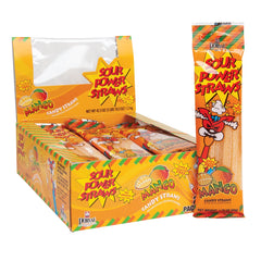 Sour Power Candy Straws - Mango 50g * 24 Pack