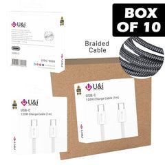 U&I USB-C to USB-C Braided 10 Pack