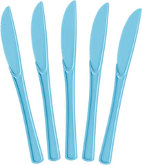 Party Makers - Reusable Plastic Knife 18pc Baby Blue