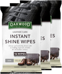 Oakwood - Lether Care - Instant Shine Wipes - 16 pcs