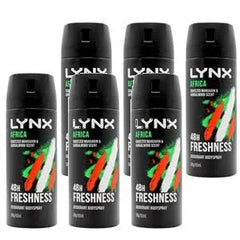 Lynx Africa Deodorant Body Spray 106g/ 165ml * 6 Pack
