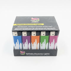 Boom - Refillable Electronic Lighter Colorful 50 Pack