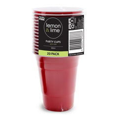 REUSABLE COLLEGE PARTY CUPS 350ML 20PK