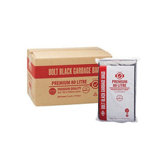 Bundle Premium Garbage Bag Black Bin Liner 80L 5x50pcs