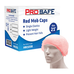 Pro Safe Red Mob Cap 100pcs