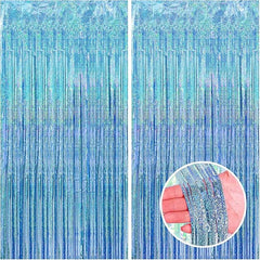 Party Makers - Foil Curtain 200x100 cm 1x Baby Blue