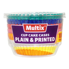 Multix - Cup Cake Cases Plain & Printed Small