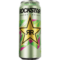 Rockstar - Zero Sugar Energy Drink - Sour Apple 500mL x 12 Pack