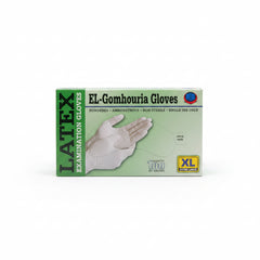 EL Gomhouria Gloves - Latex Examination Gloves XL - 100pcs