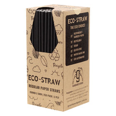Eco Straw Regular Paper Straws 200Mmx6Mm 40pcs