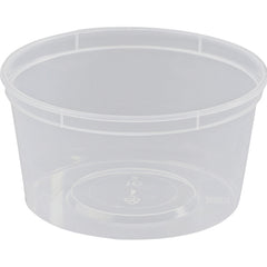 Awesome - Round Plastic Food Containers Natural - 440ml - 50pcs