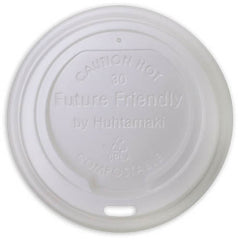 Huhtamaki - White Premium Coffee Cup lids 50 Pcs