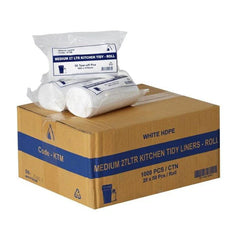 Kitchen Tidy 27L Hdpe White Bin Bag 1000pcs