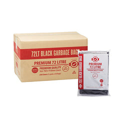 Bundle Premium Garbage Bag Black Bin Liner 72L 5x50pcs