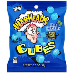WARHEAD BLUE RASPBERRY CUBES 99G X 12