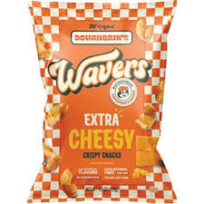 Doughbrik's Wavers Extra Cheese Crispy Snacks 126g * 12 Pack