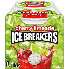 Ice Breakers Cherry Limeade Flavour Mints Tins 42g * 8 Pack