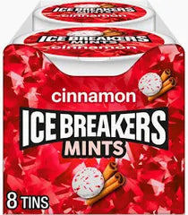 Ice Breakers Cinnamon Flavour Mints Tins 42g * 8 Pack