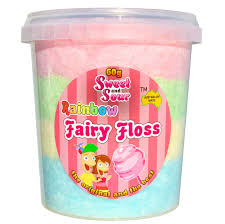 Sweet N Sour Fairy Floss Tub - Rainbow 60g * 24 Pack