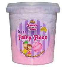 Sweet N Sour Fairy Floss Tub - Grape 60g * 12 Pack