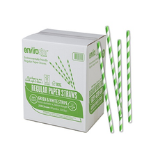 Envirostar - Environment Friendly Regular Paper Straws 3ply Thick 6mmx197mm 250 pcs