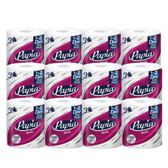 Bundle Papia 3ply Double Length Kitchen Roll Towel 170 Sheets 12pk
