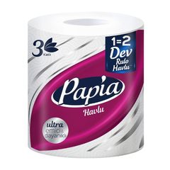 Papia 3ply Double Length Kitchen Roll Towel 170 Sheets