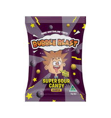 Bubble Blast Super Sour Grape Bag 70g * 12 Pack