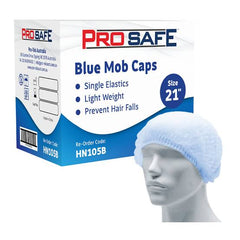 Pro Safe Blue PP Crimped Mob Cap 24 Pkt 100 Pcs