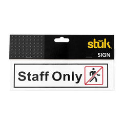 Stuk Sign Staff Only