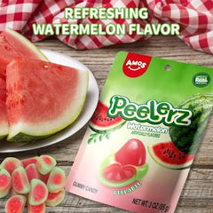 Amos Peel Gummy Bag 170g * 12 Pack - Watermelon