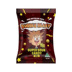 Bubble Blast Super Sour Cola Bag 70g * 12 Pack