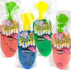 Face Twisters Sour Tongue Slime Double Pack Green Gel Candy 40g * 18 Pack