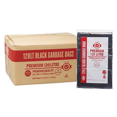 Premium - Garbage Bag - Black Bin Liner 120L 900x1100mm 25pcs