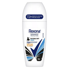 Rexona Deodorant Roll On - invisible dry 50ml * 2 Pack