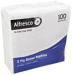 Alfresco 2PLy Dinner Napkins 400mmx400mm 100pcs