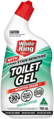 WHITE KING 700mL TOILET GEL WITH ADDED STAIN REMOVER EUCALYPTUS