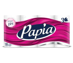 3 x Papia 3ply Toilet Paper 16 Rolls