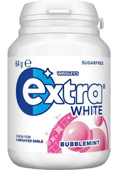 Wrigley's - Extra - Bubble Mint Chewing Gum Bottle 64g x 6 Pack