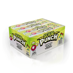 Sour Punch Candy Straws - Rainbow 57g * 24 Pack