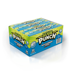 Sour Punch Candy Straws - Blue Raspberry 57g * 24 Pack