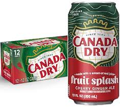 Canada - Dry Fruit Splash Cherry Soda Can 355ml x 12 Pack