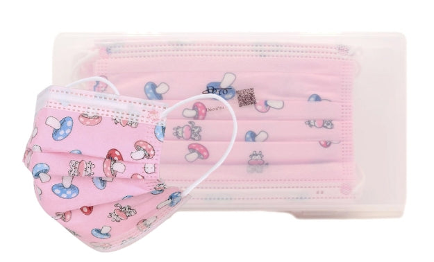 Disposable Kids Face Masks - Pink 10 Pack