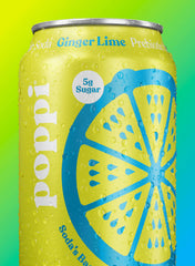 Poppi - Ginger Lime Prebiotic Soda 355ml x 12 Pack