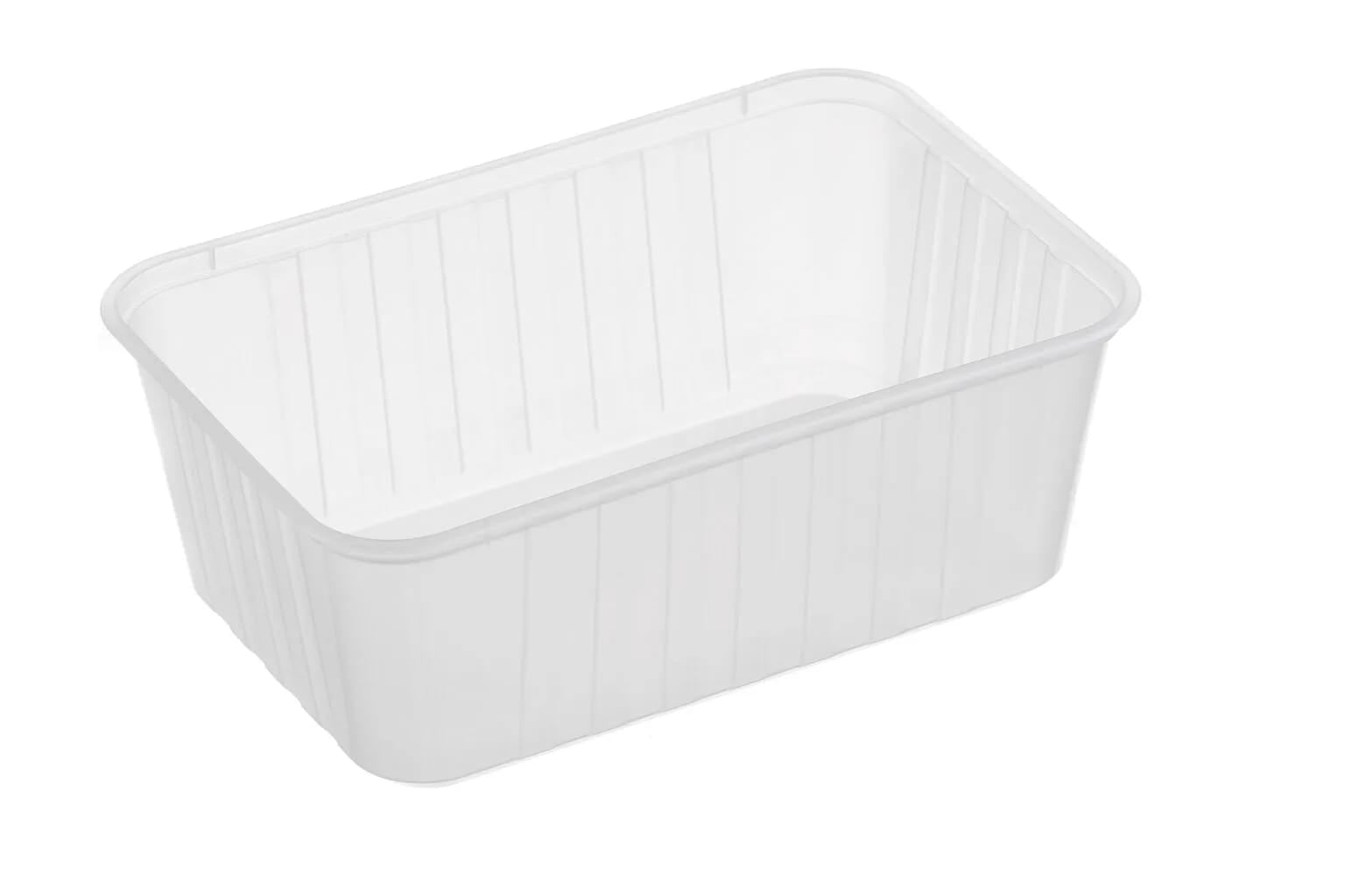 Genfac - Plastics 1000ml ribbed rectangle containers