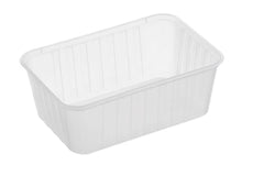 Genfac - Plastics 1000ml ribbed rectangle containers