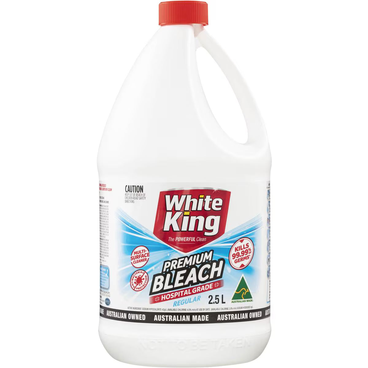 WHITE KING 2.5L PREMIUM LIQUID BLEACH REGULAR